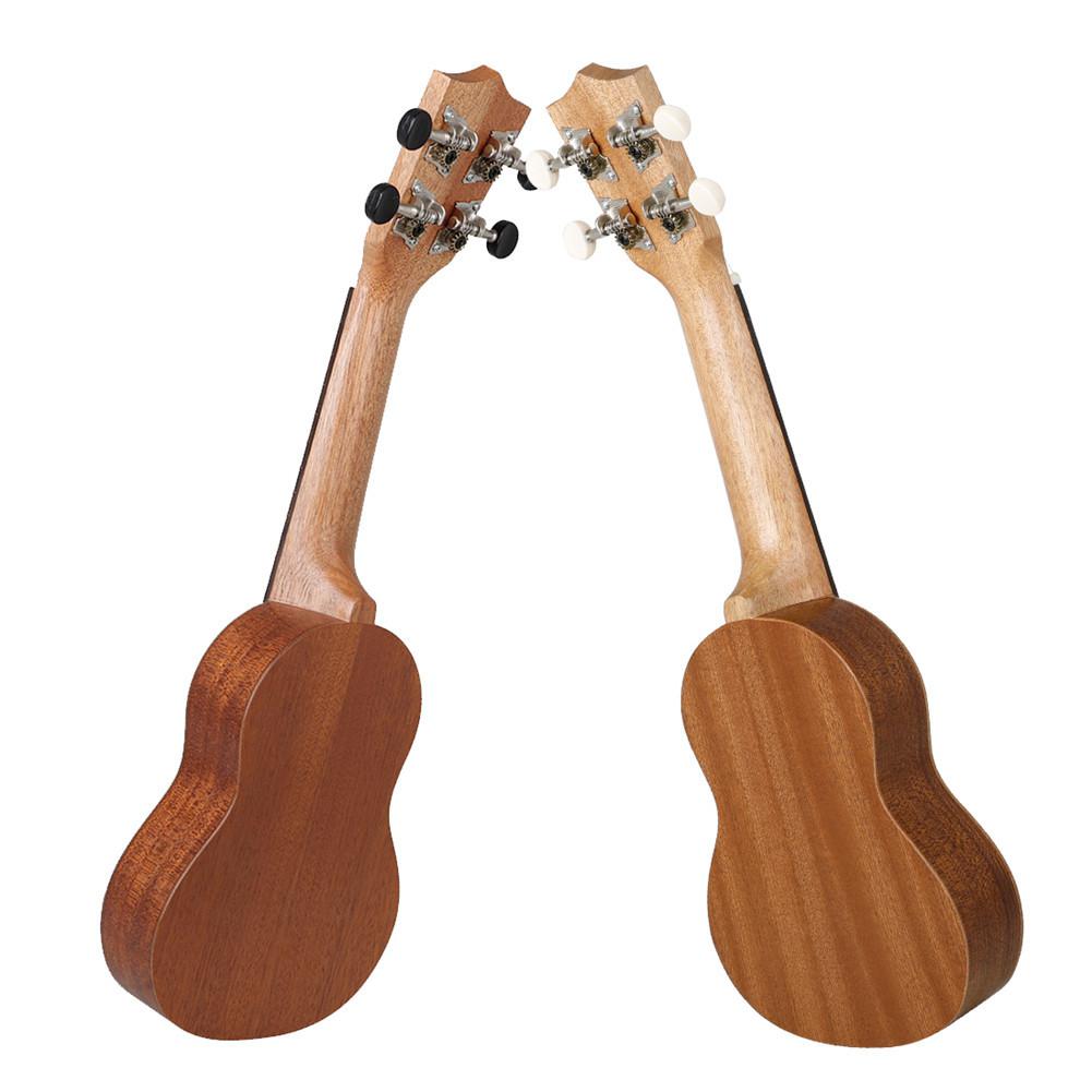 2PCS 17 Inch Ukulele Hawaii Mini Guitar Picea Asperata Heart-Shaped Tone Hole Basswood Ukulele on For Sweetheart Performance