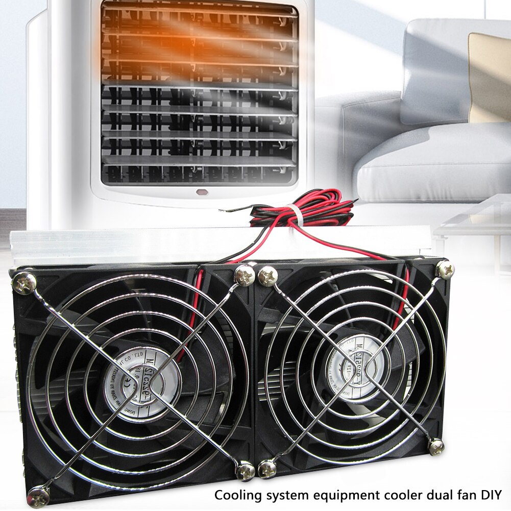 Semiconductor Cooling System Kit Industry Thermoelectric Heat Resistant Double Fan Metal Cold Conduction Peltier Refrigeration