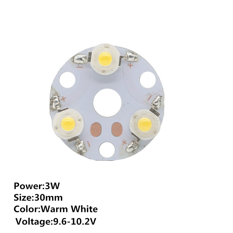 1pcs 1W LED Chip 3W 5W 7W Constante Stroom Ingang Licht Kraal Boord Aluminium Wit /Warm wit Lamp plaat Voor LED Lamp Spotlight: 3W 30mm Warm White