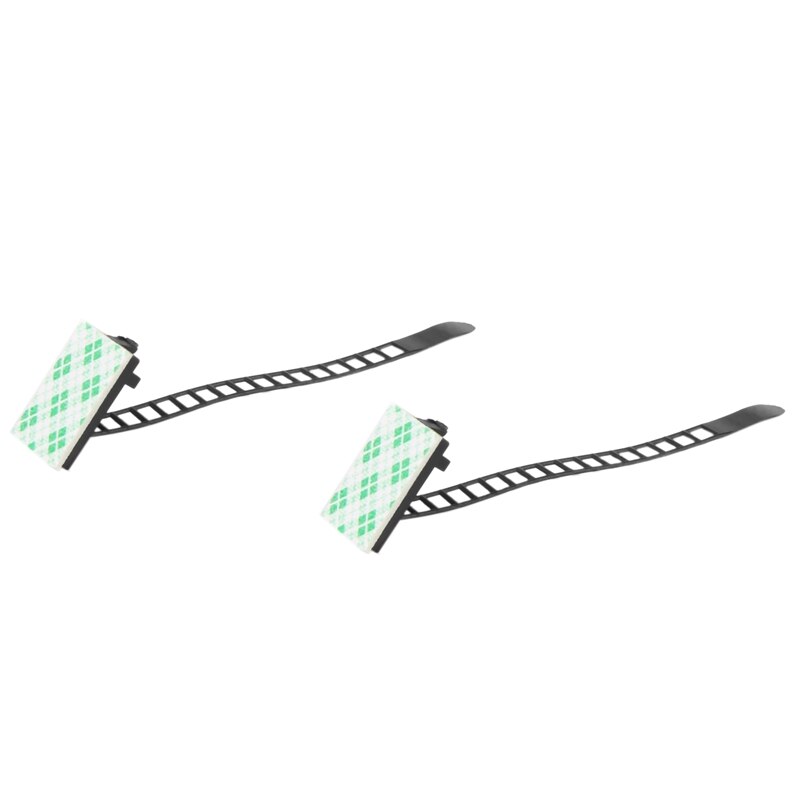 20Pcs Black Sticky Adjustable Wire Ties Cable Clips Clamp Plastic Self Adhesive Cable Ties Fix Holder Clips