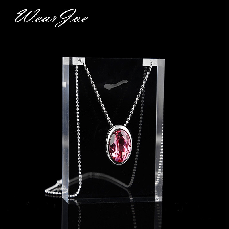 Naszyjnik ekspozytor robić wisiorków stojak przezroczysty masywny akryl łańcuszek biżuteria prezentujący uchwyt na półkę wisiorek zdjęcie rekwizytu półka