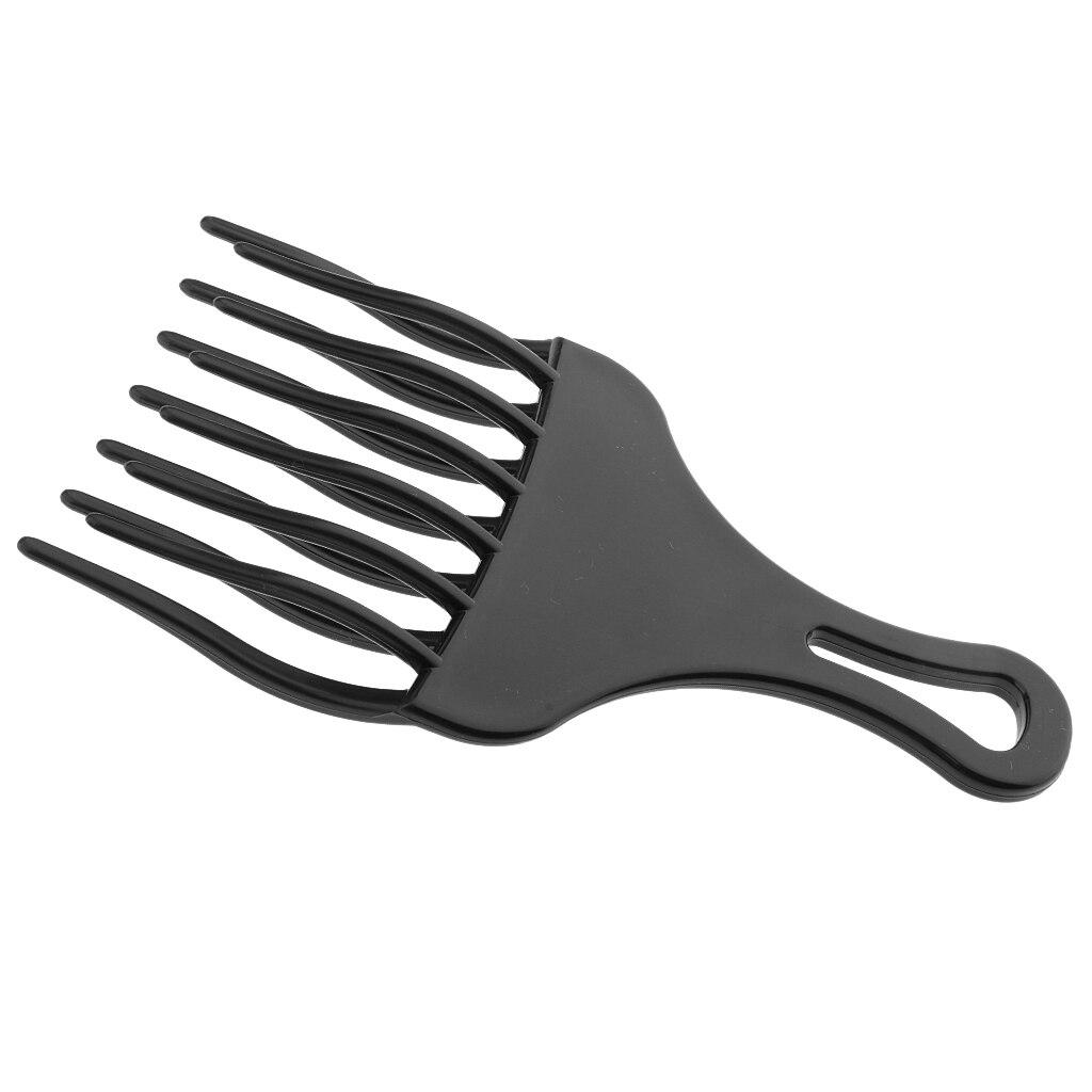 Black Wide Tooth Hairdressing Plastic Afro Comb Wig Braid Styling Lift Hair Brush Insert Afro Hair Pick Fork High Low Gear Comb