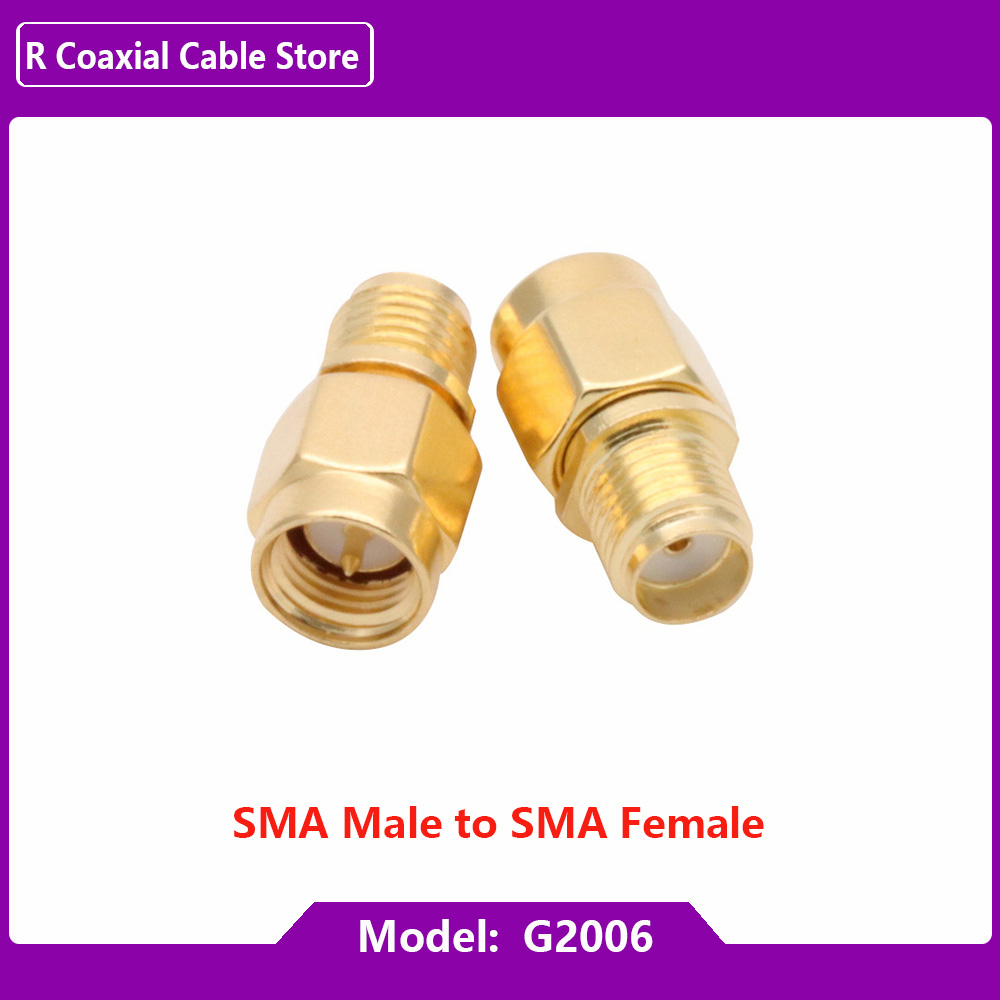 Adaptador macho y hembra SMA macho y hembra, convertidor de conector de barril de tuerca de acoplamiento coaxial RF, MMCX/MCX, 1 ud.: G2006