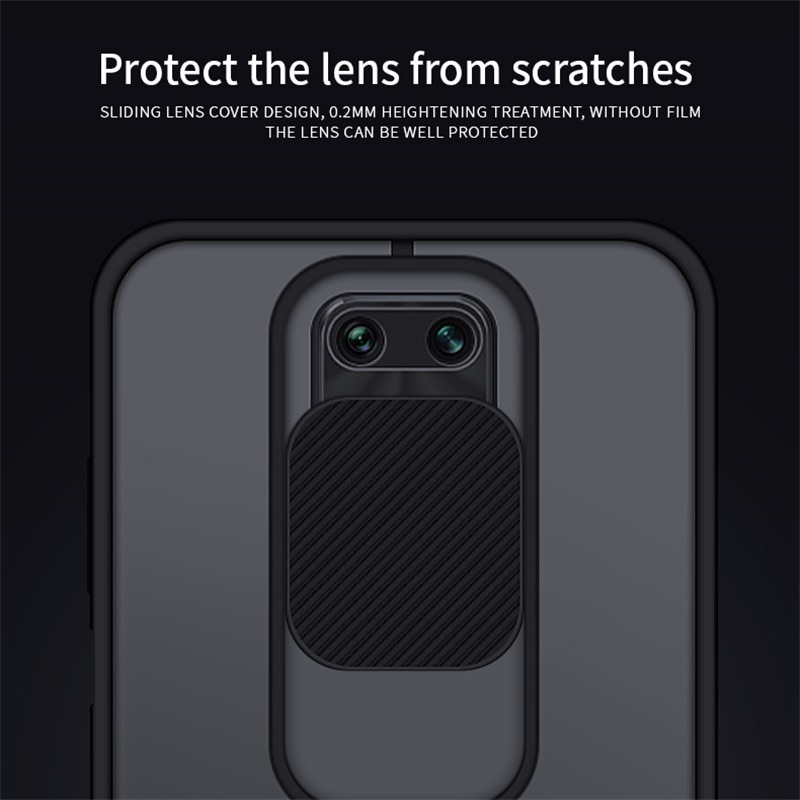 Mofi Cover Case Voor Xiaomi Redmi 9A Sliding Lens Bescherming Cover Voor Redmi Note 9S Cover Voor Redmi Note 9 Pro Max Back Cover