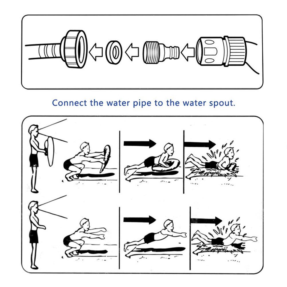 Einzel Surf Wasser Rutsche Kinder Sommer Rasen Rutschen Im Freien Garten Hinterhof Spaß Wasser Spiele Rutsche Spray Sprinkler Spielzeug Für Kinder