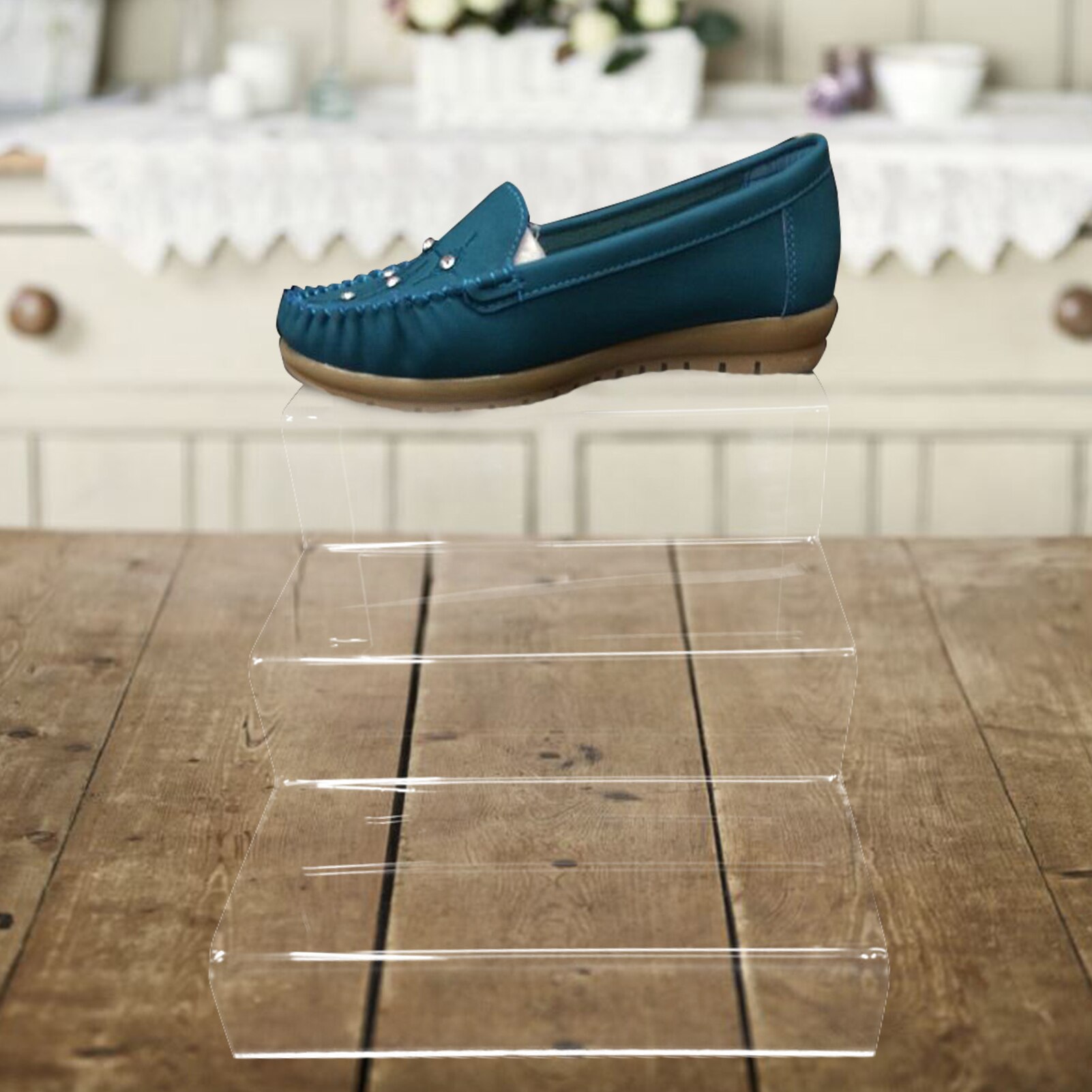 2/3 Stappen Ladder Display Stand Functie Acryl Riser Clear Duurzaam Schoenen Display Stand Plank Opvallende Verhoogde Laag