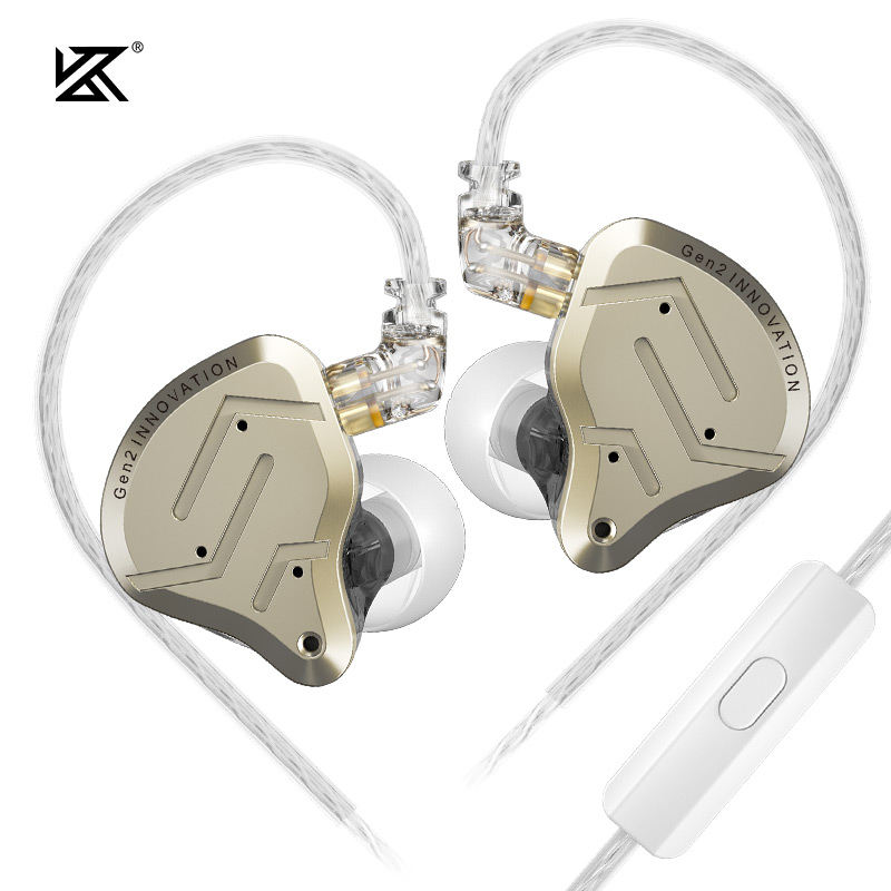 KZ ZSN Pro 2 Hybrid Drive 1BA + 1DD auriculares intrauditivos de Metal auriculares de graves HIFI auriculares deportivos con cancelación de ruido: Verde