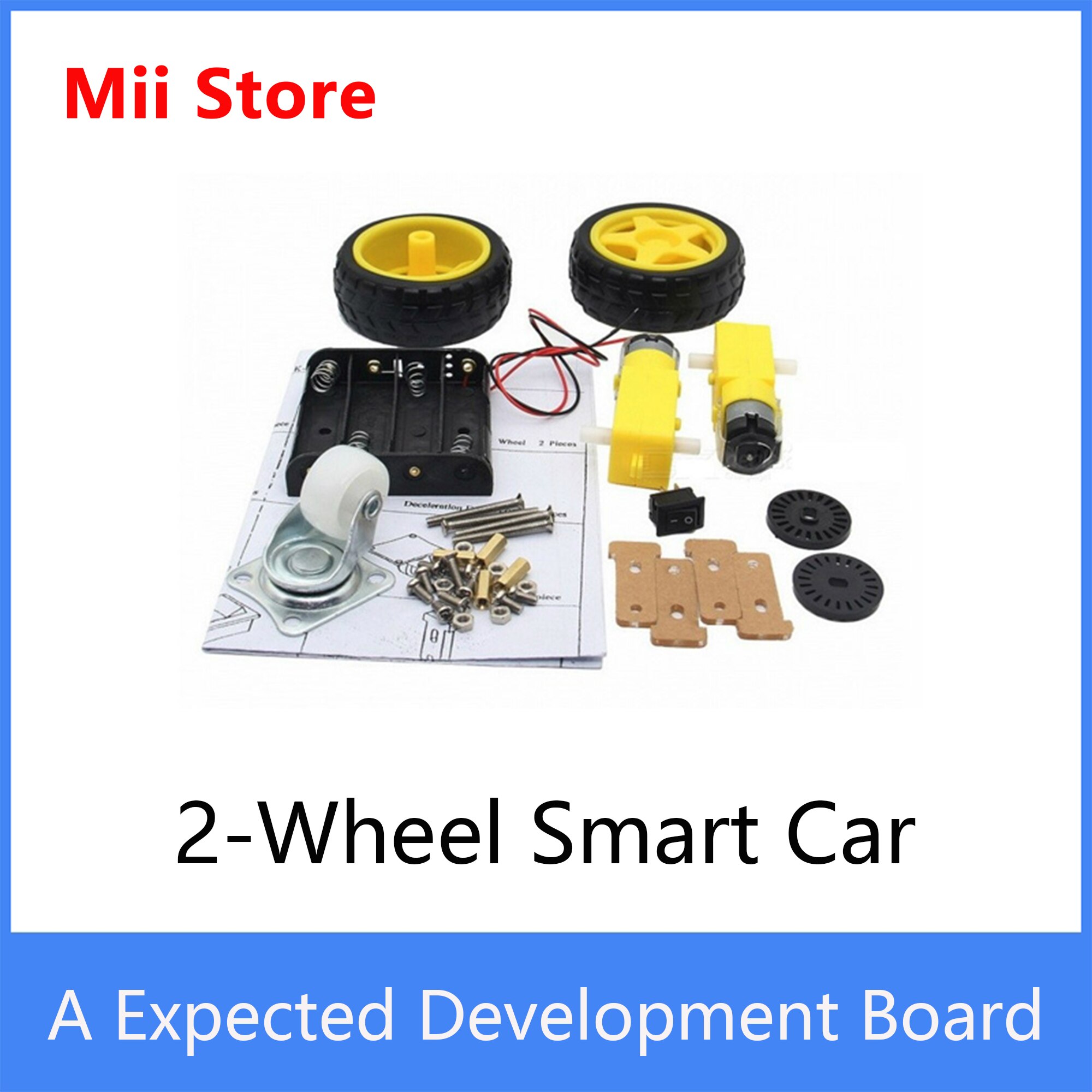 2-wheel smart car chassis kit with speed code disc Smart car wheels for Arduino DIY Kit tracking barrier car