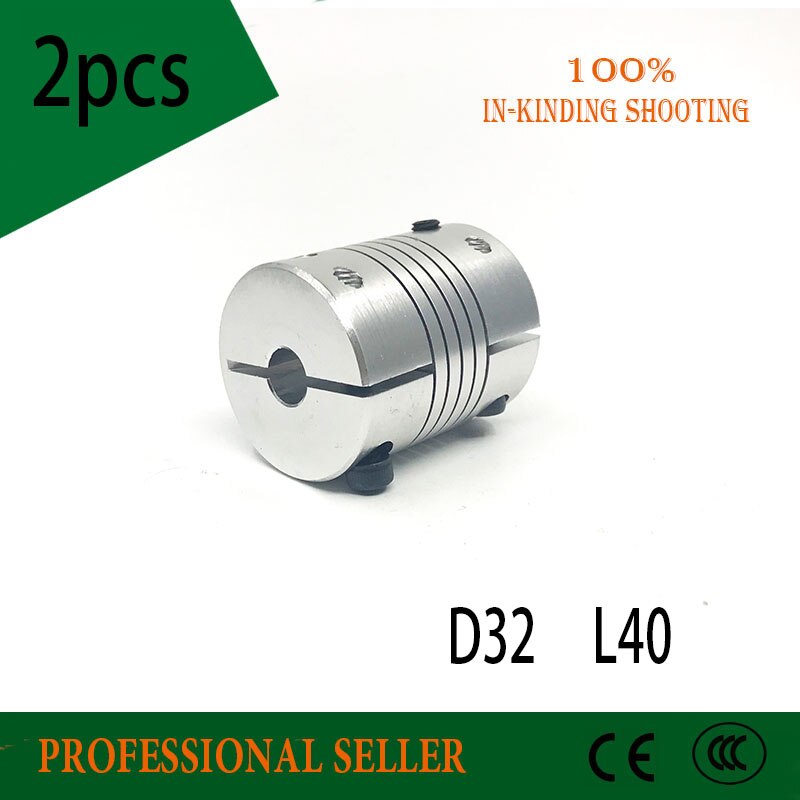 Shafts D32 L40 6*8mm Clamp Type elastic coupling Z Axis Connector Two Size Shafts Together 3D Printer accessories
