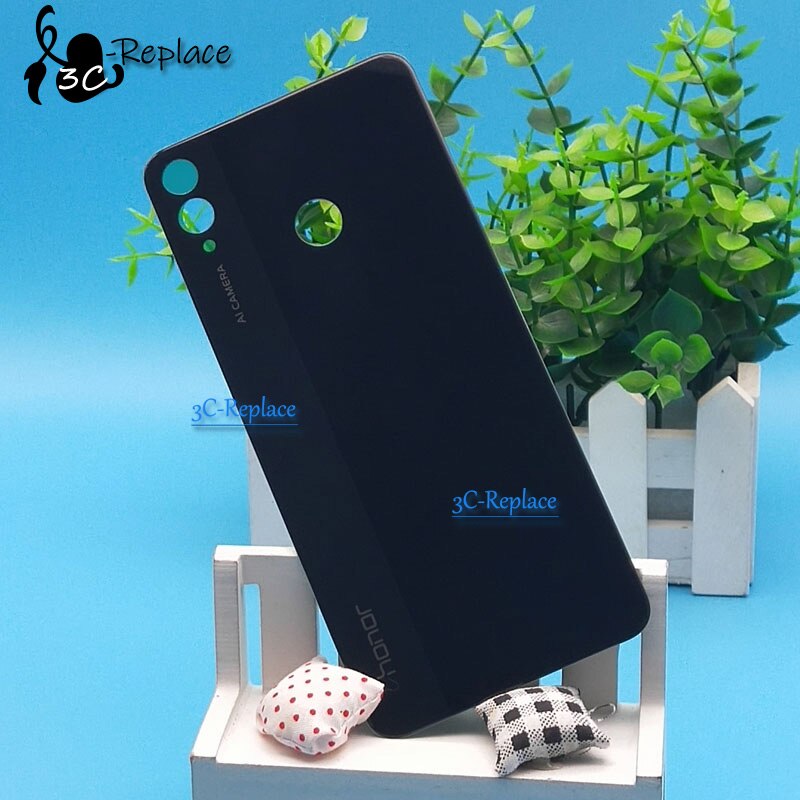 For Huawei Honor 8X JSN-L21 LCD Faceplate Frame Front Middle Frame Housing Battery Door Back Cover Housing Case Rear bracket: Black Battery Cover