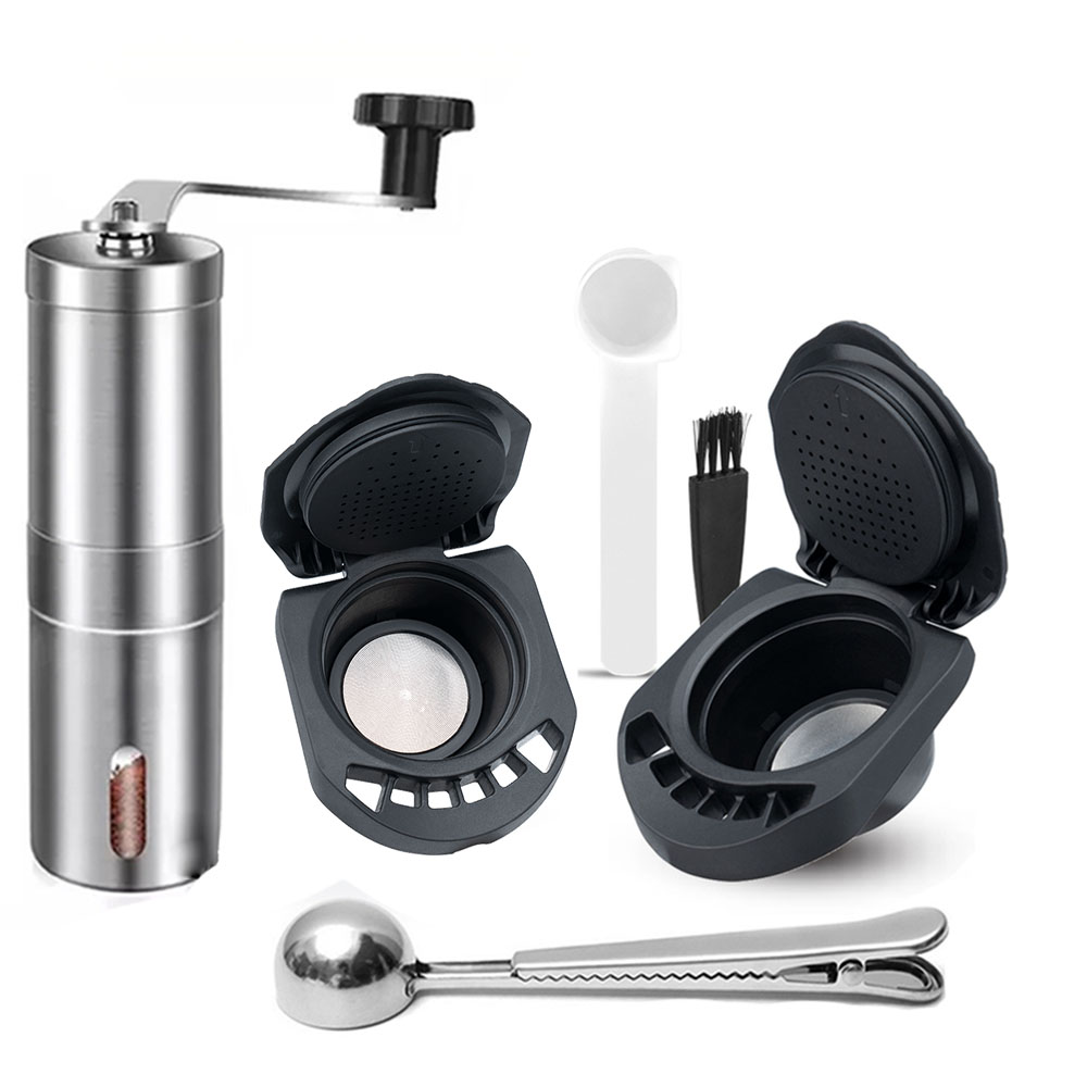 Icafilas påfyllbar adapter dolce velbehag kaffekapsel melkekapsel tømret kaffekapsel i rustfritt stål til geino-maskin: Klar