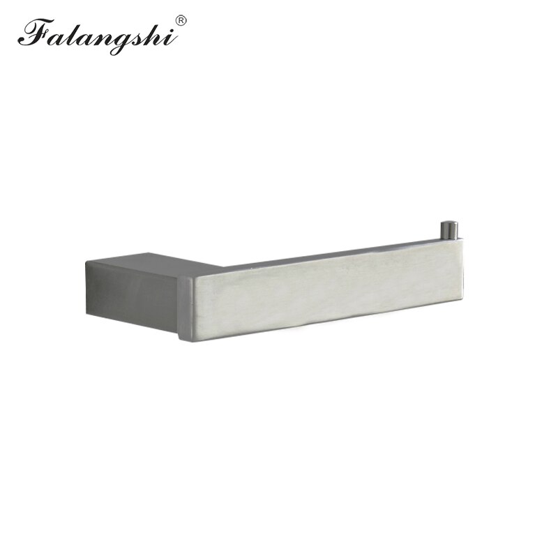 Brushed Bathroom Hardware Set 304 Stainless Steel Robe Hook Paper Holder Towel Bar Wall Mounted Bathroom Accessories WB8852: Roll Paper Holder