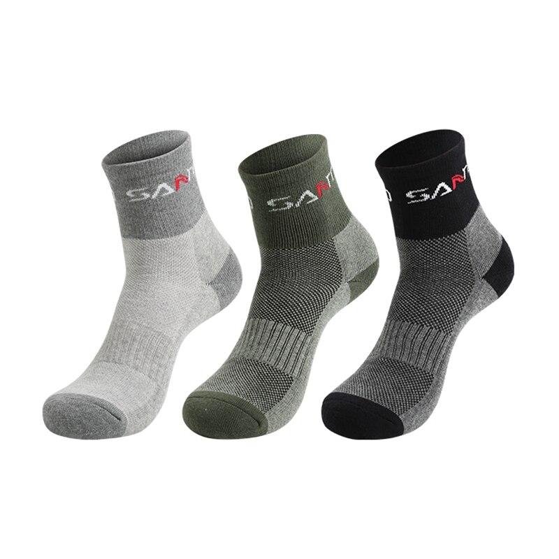 3 paar santo snel drogende herensokken voor buitensporten, wandelen, kamperen, fietsen, halfdikke hardloopsokken