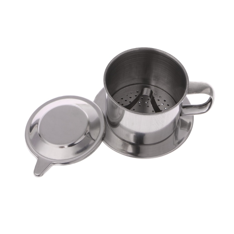 Vietnamese Coffee Filter Stainless Steel Maker Pot Infuse Cup Serving Delicious