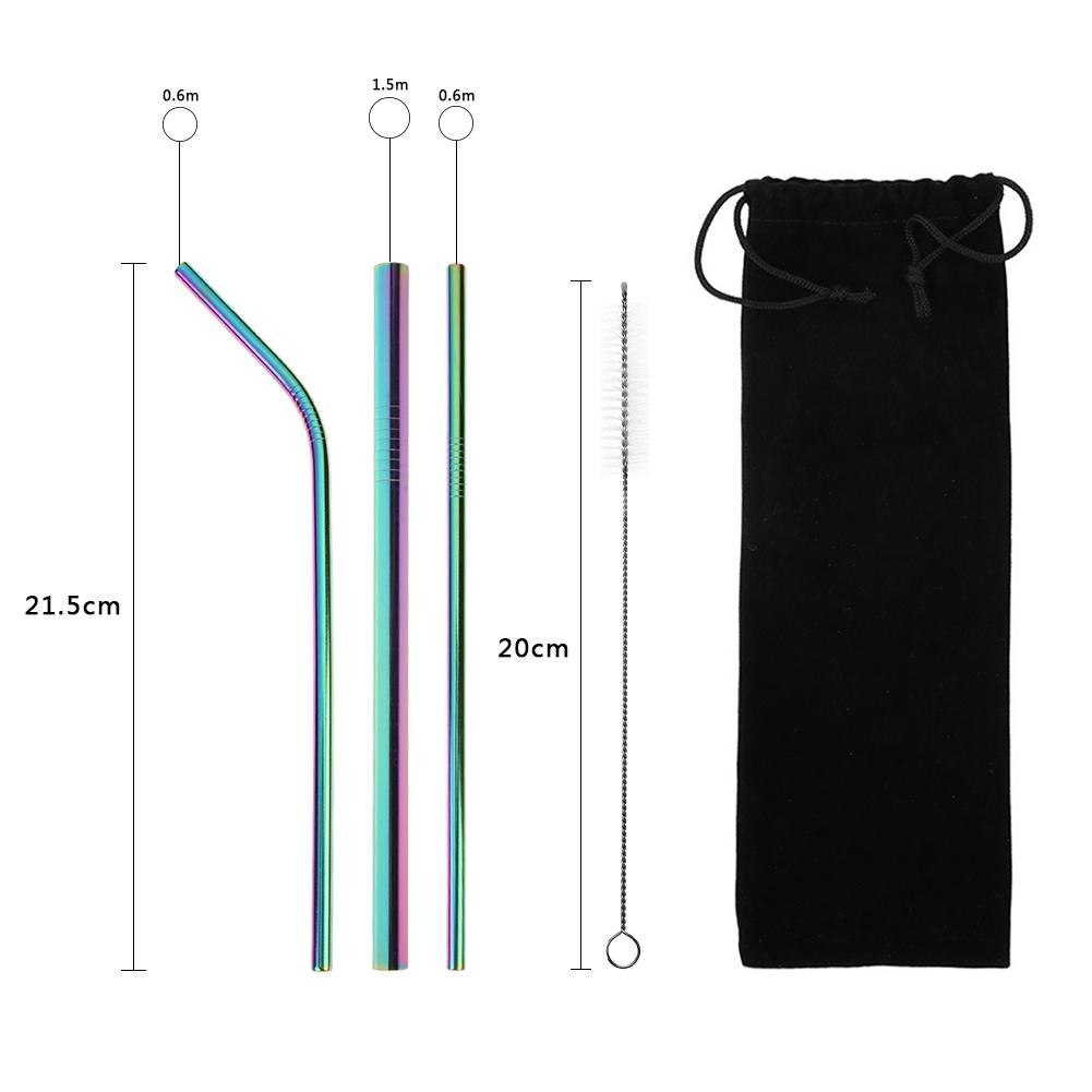 Reusable Drinking Straw Stainless Steel Drinking Tube Straw Bend/Unbend Pipette Suction Pipes Bar Accessories
