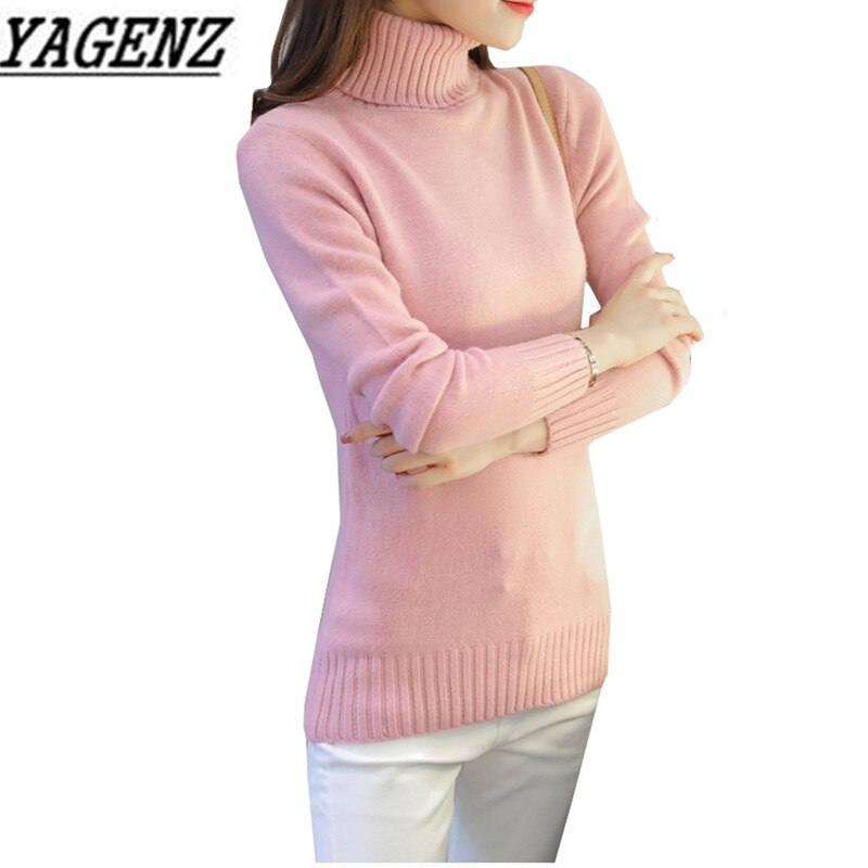 Autumn Winter Women Turtleneck Sweater Pullover Ladies Shirt Slim Casual Tops Warm Clothing Female Knitted Sweater