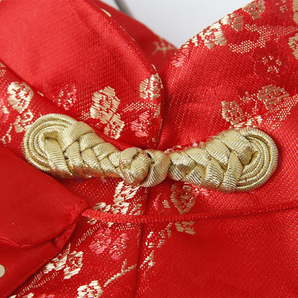 Pet Cat Warm Cloak Cat Year Clothes Party Costume Chinese Tang Dynasty Dress Festival Cloak with Red Envelope