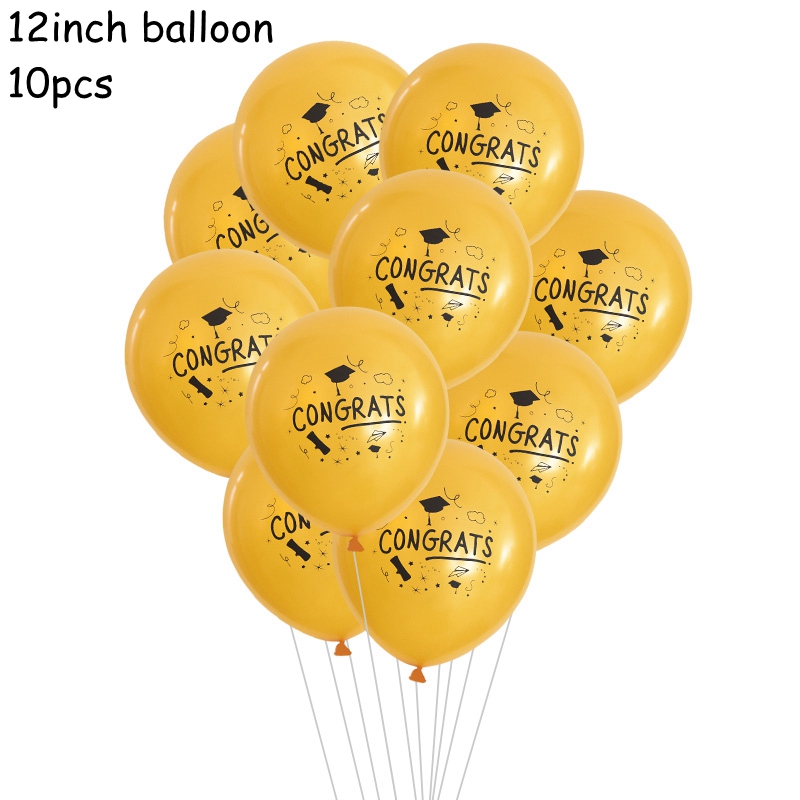 Graduation Balloons Congrats Grad Paper Garland Banner Graduation Party Decorations College Celebration Party DIY Decor Supplies: C03-10pcs