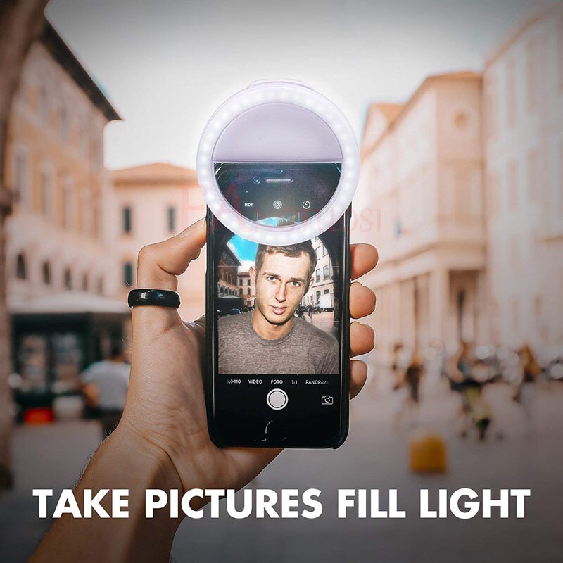 FANGTUOSI LED Selfie Light Phone light ring Portable Flash Enhancing Photography ring light