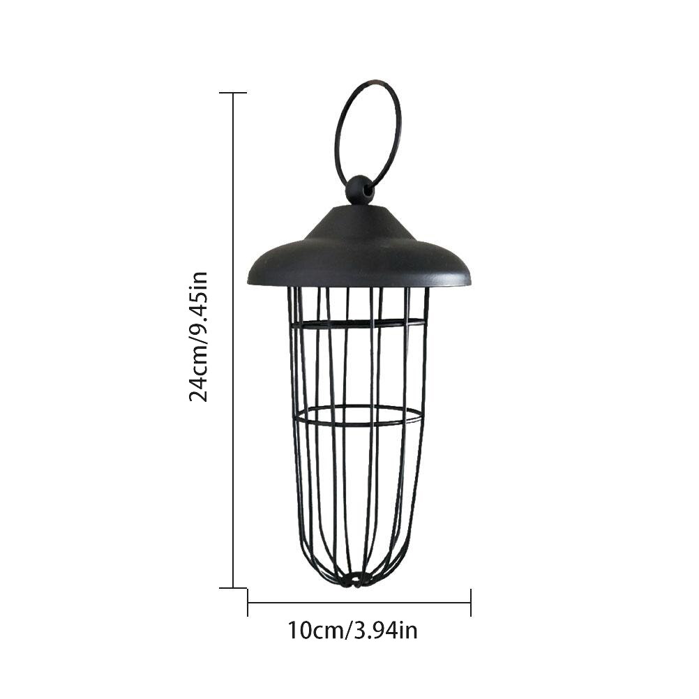 Outdoor Bird Feeder Hanging Fat Ball Holder Black Iron Metal Bird Feeder Bird Food Dispenser Birds Accessoires