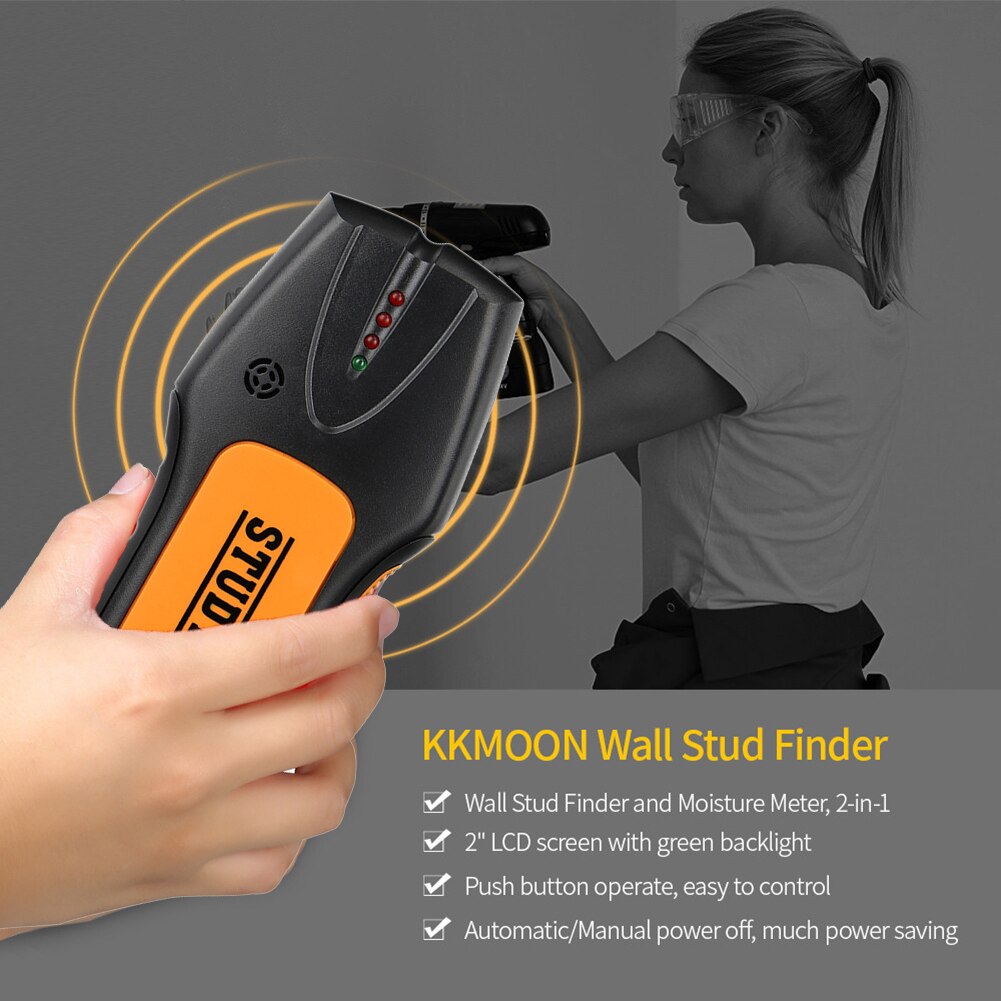 Wall Scanner Metal Detector Electric Metal Wood Stud AC Live Wires Copper Finder Depth Tracker Electric Detection Instrument