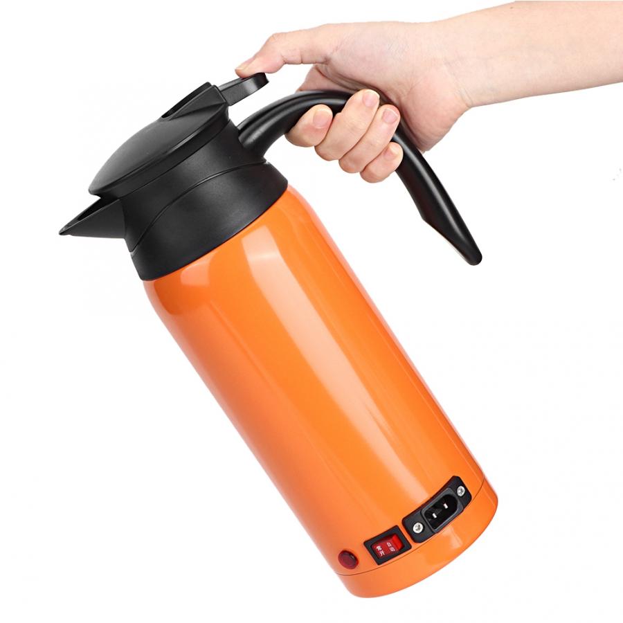 800ML Stainless Steel Safe Car Electric Heated Water Kettle Bottle Cup 12-24V 800ml Travel Car Kettle
