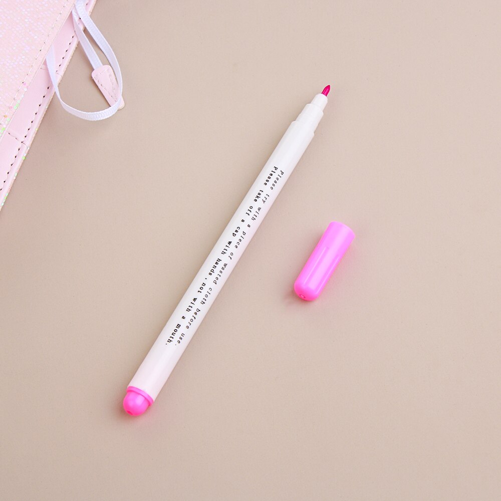 3 stijlen Uitwisbare Pen Water Oplosbare Stof Marker Pen Dubbele Hoofd Verdwijnen Automatisch Stof Marker Pen Art Accessoires