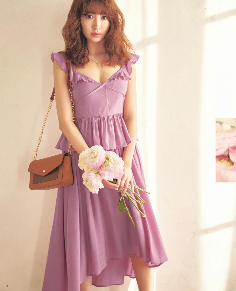 Missufe 2-delige outfit voor dames, zomer, ruches, crop top en lange