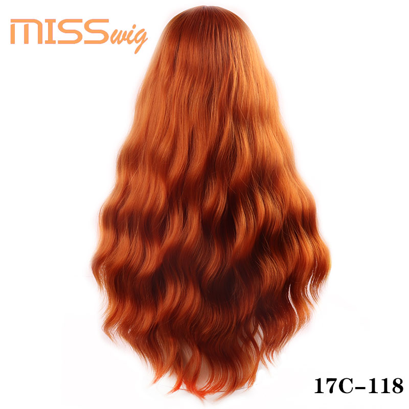 Miss Pruik Lange Golf Pony Zwart Bruin 8 Kleuren Beschikbaar Pruiken Voor Vrouwen Synthetisch Haar Hoge Temperatuur Fiber: 1B/27HL