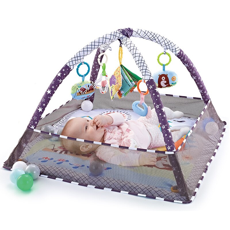 Baby Fitness Frame Jongens En Meisjes Kruipen Spel Deken Puzzel Multifunctionele Hek Kruipen Mat Verlichting Speelgoed 0-18: C--without balls