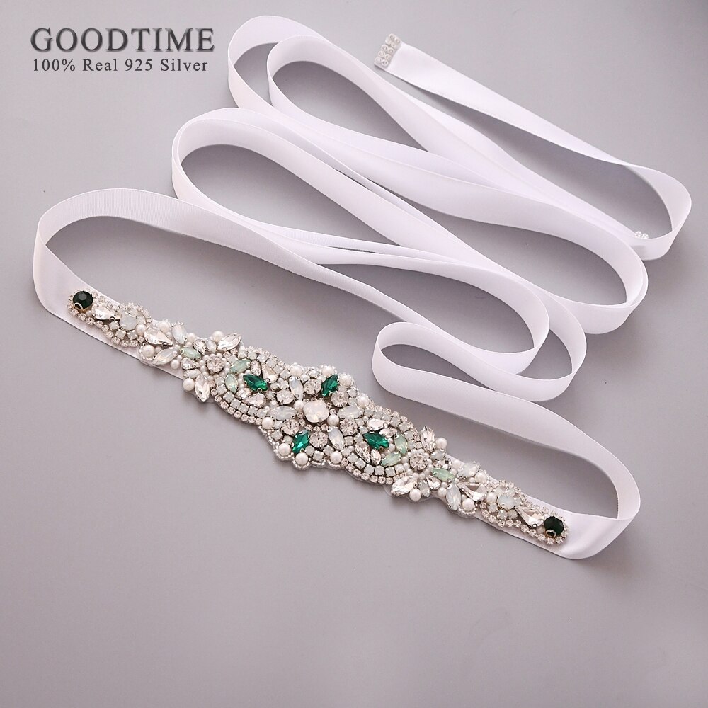 Luxe Handgemaakte Gekleurde Strass Riem Bridal Wedding Riemen Bloem Satijn Trouwjurk Lint Riem Bruidsmeisje Vrouwen Dress Up