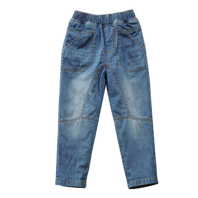 Barn vinterjeans byxor plus sammet barn tjocka varma byxor byxor för tonårspojkar 3-14 år clj 501