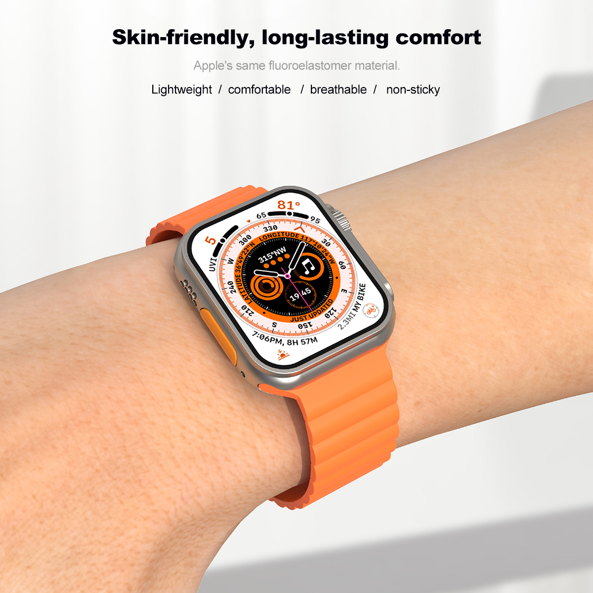 Siliconen band voor Apple Watch Band Ultra 2 49 mm 44 mm 45 mm 42 mm 41 40 mm Metalen gesparmband Iwatch Ultra 9 8 7 6 SE 5 4 Correa