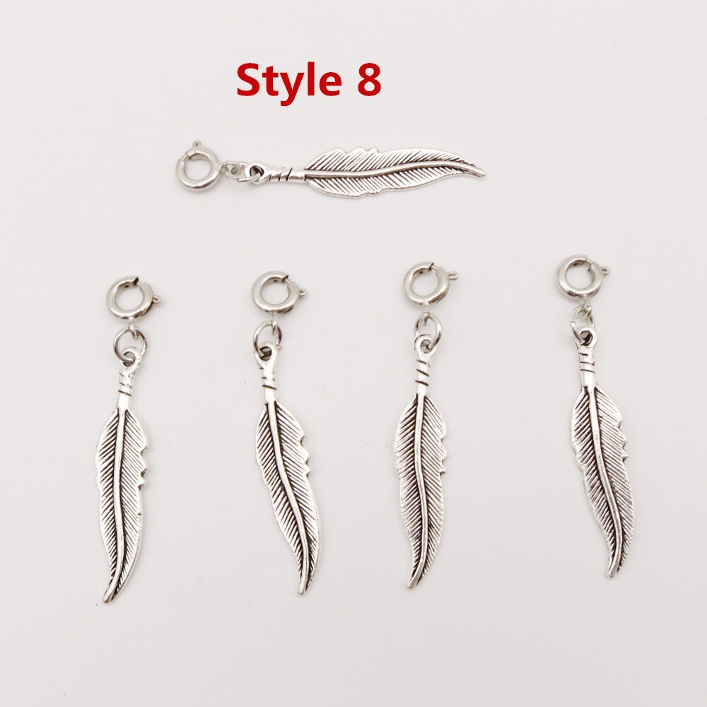 5 teile/paket verschiedenen 8 stile Charms haar braid furcht dreadlock perlen clips manschetten ringe Schmuck dreadlock Verschlüsse zubehör: 5pcs Style 8