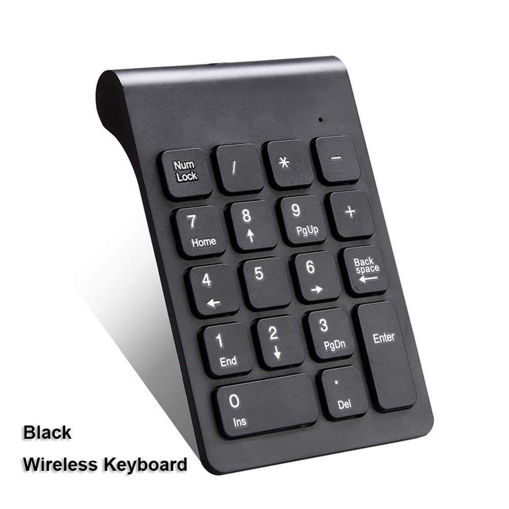 Portable Ultra-Thin Wireless 18 Keys Numeric Keypad Number Pad Digital Keyboard For Laptop PC Notebook Desktop: Navy Blue