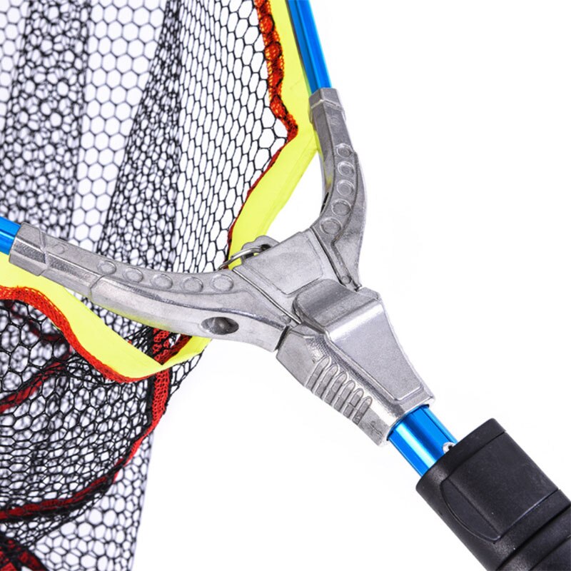 Blue Aluminum Alloy Quick Folding Dip Net Large Triple-Cornered Dip Net Fishing Net