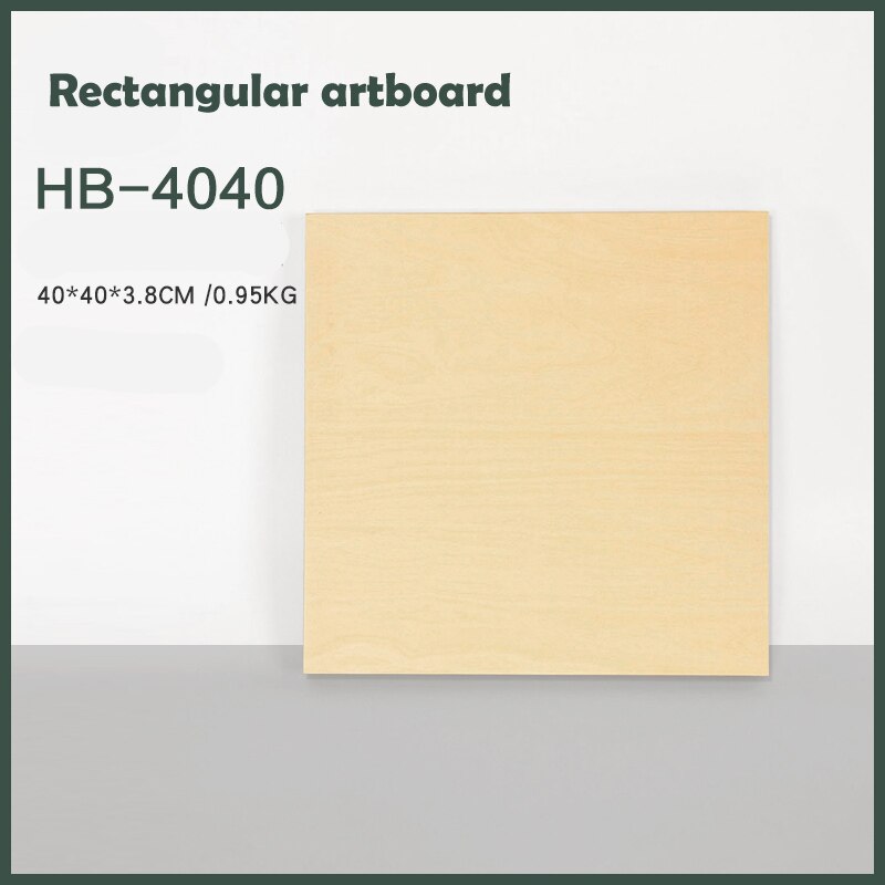40x40cm Wooden Artboard Sketching Drawing Board Thickened Circular Drawing Board Art Painting Tools: HB-4040 40x40x3.8cm