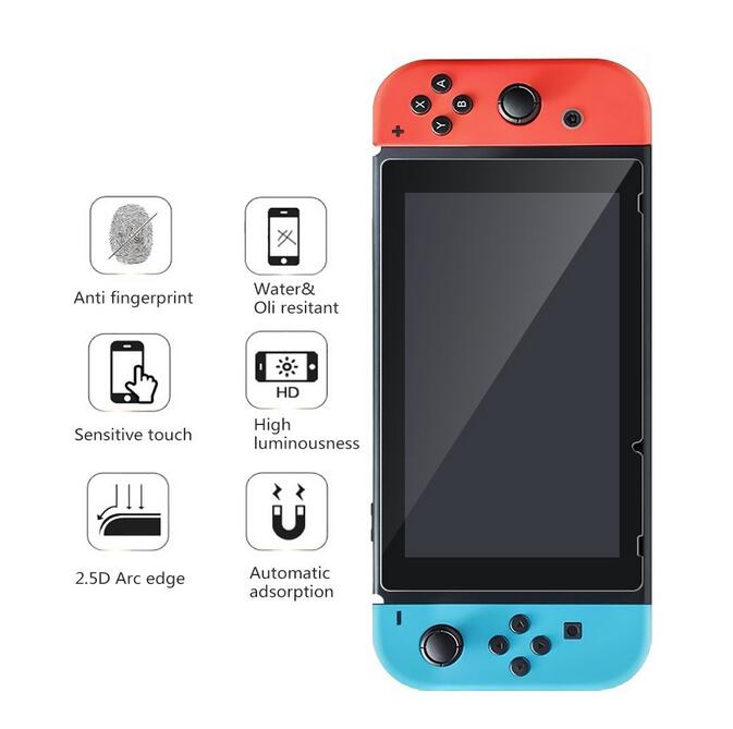 Premium Full HD Toughened Tempered Glass Film Anti-Glare Screen Protector for Nintendo Nintend Switch NS Console Skin Cover