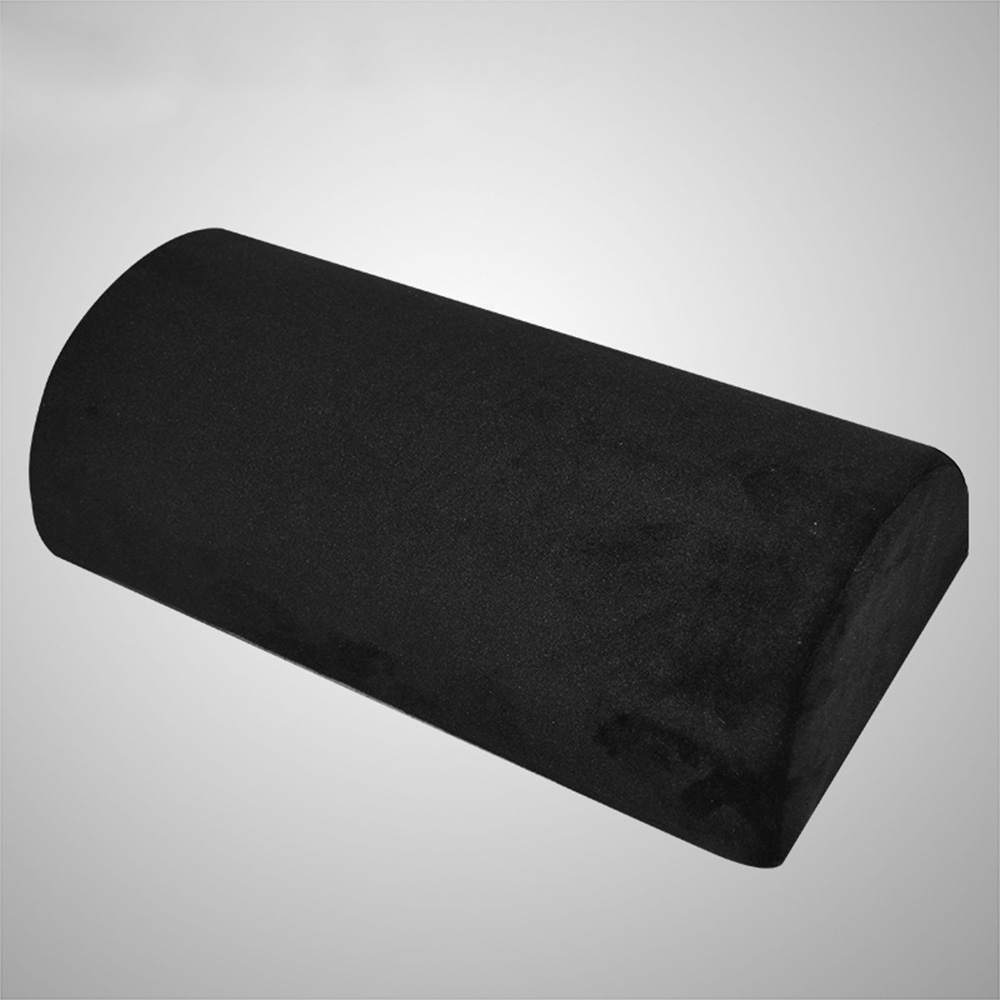 1pc Half Moon Bolster Pillow For Legs Knees Lower Back And Head Elastic Non-Slip Memory Foam Cushion Office Home Travel: black