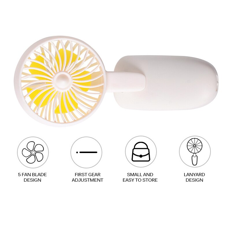 Mini Handheld Fan Student Opknoping Hals Kleine Ventilator Met Clip Voor Mobiele Telefoon Mini Handheld Fan