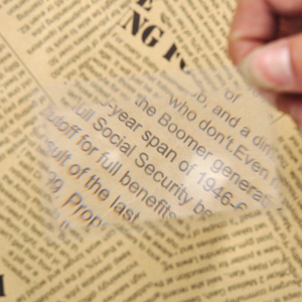 10pcs/set Magnifier Magnification Magnifying Fresnel LENS 8x5.5x0.04cm Pocket Credit Card Size Transparent Magnifying Glass