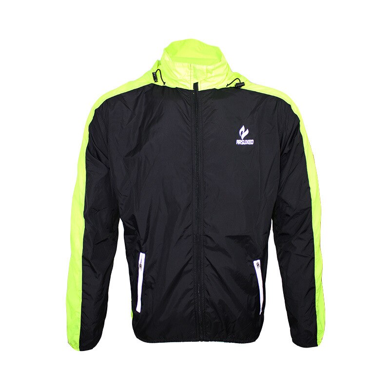 Arsuxeo Hooded Ademende Fietsen Waterdicht Winddicht Jas Outdoor Sport Reflecterende Wandelen Vissen Camping Fietsen Jas