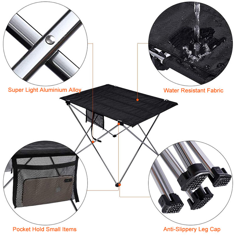 Draagbare Vouwen Picknicktafel Computer Tafel Tuinmeubilair Aluminium Ultralight Vissen Camping Apparatuur Klaptafel