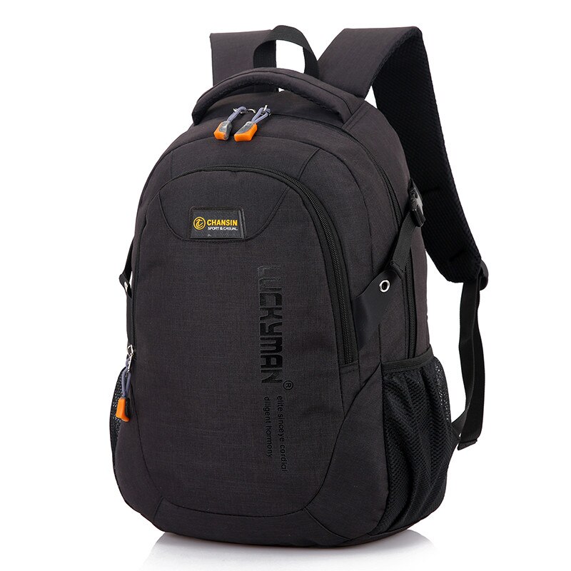 Men's Backpack Bag Male Polyester Laptop Backpack Computer Bags High School Student College Students Bag Male: Black