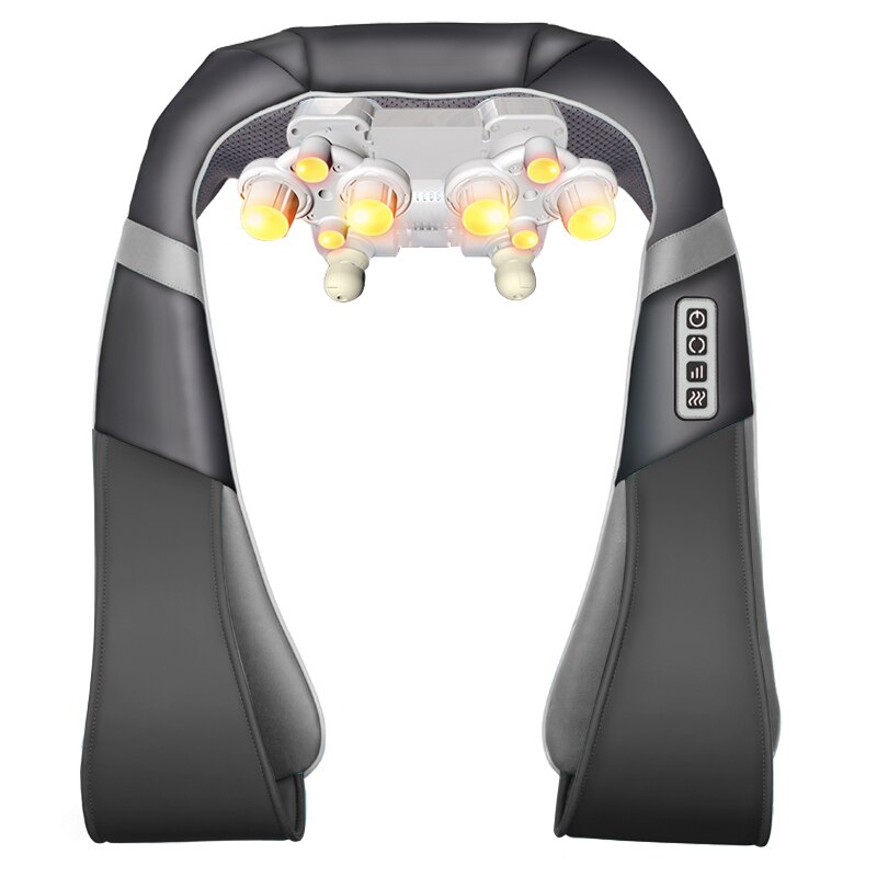 -sell Electric Neck Shoulder and Back Massage Machine Shiatsu Kneading Neck Shoulder Massage Belt: US Plug / black thump function