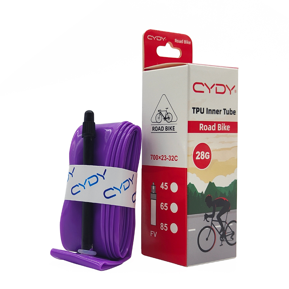 CYDY 700C vélo chambre à air TPU 700 × 23C 25C 28C 30C 32C pneu 45/65/85mm sv vélo de route Valve française 28 ''polaire intérieure ultralégère 28g