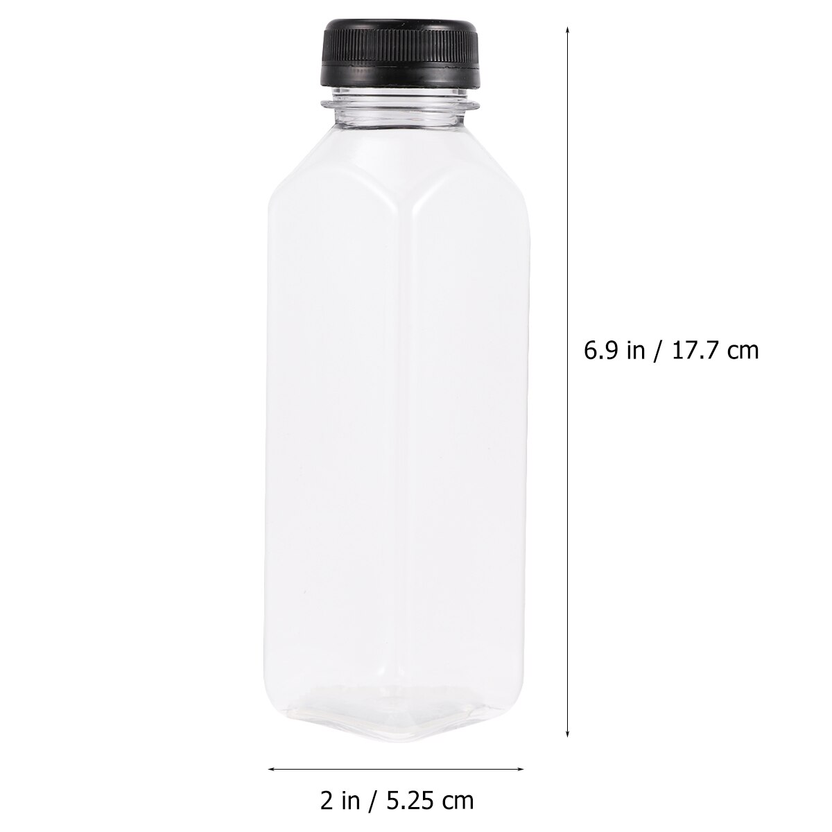 10PCS 400ml Transparent Empty Storage Containers Disposable PET Bottles with Lids for Beverage Drink Bottle Bottle Jar (Bl