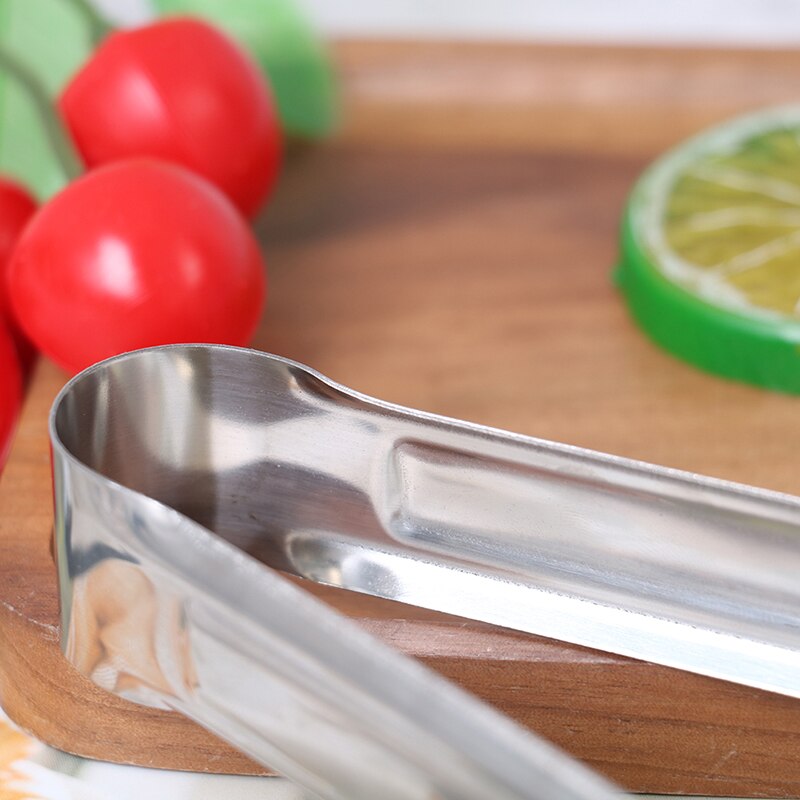 1pcs Anti Heat Stainless Steel Utensils Food Tongs Kitchen Buffet Cooking Tools Bread Clip Clamp BBQ Kitchen Tongs