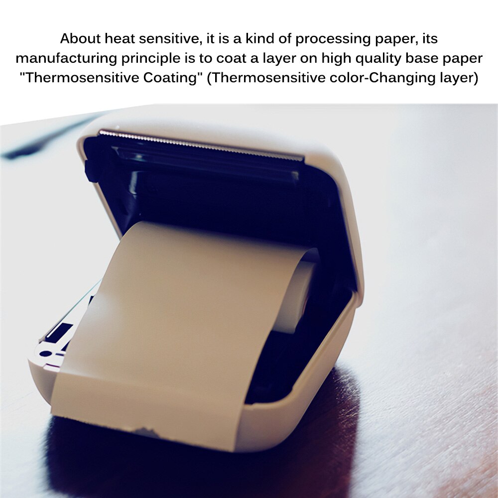 6 Rolls Sticker Papier Printer Papier Zelfklevende Afdrukken Langdurige Thermisch Papier Draagbare Praktische Student School