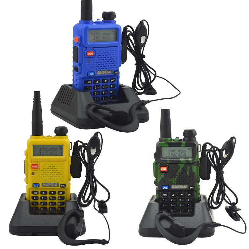 Baofeng bf -uv5r uv -5r dobbeltbånd vhf 136-174 mhz og uhf 400-520 mhz fm toveisradio baofeng wallkie-talkie med gratis ørepropp
